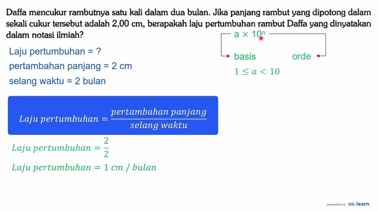 Daffa mencukur rambutnya satu kali dalam dua bulan. Jika