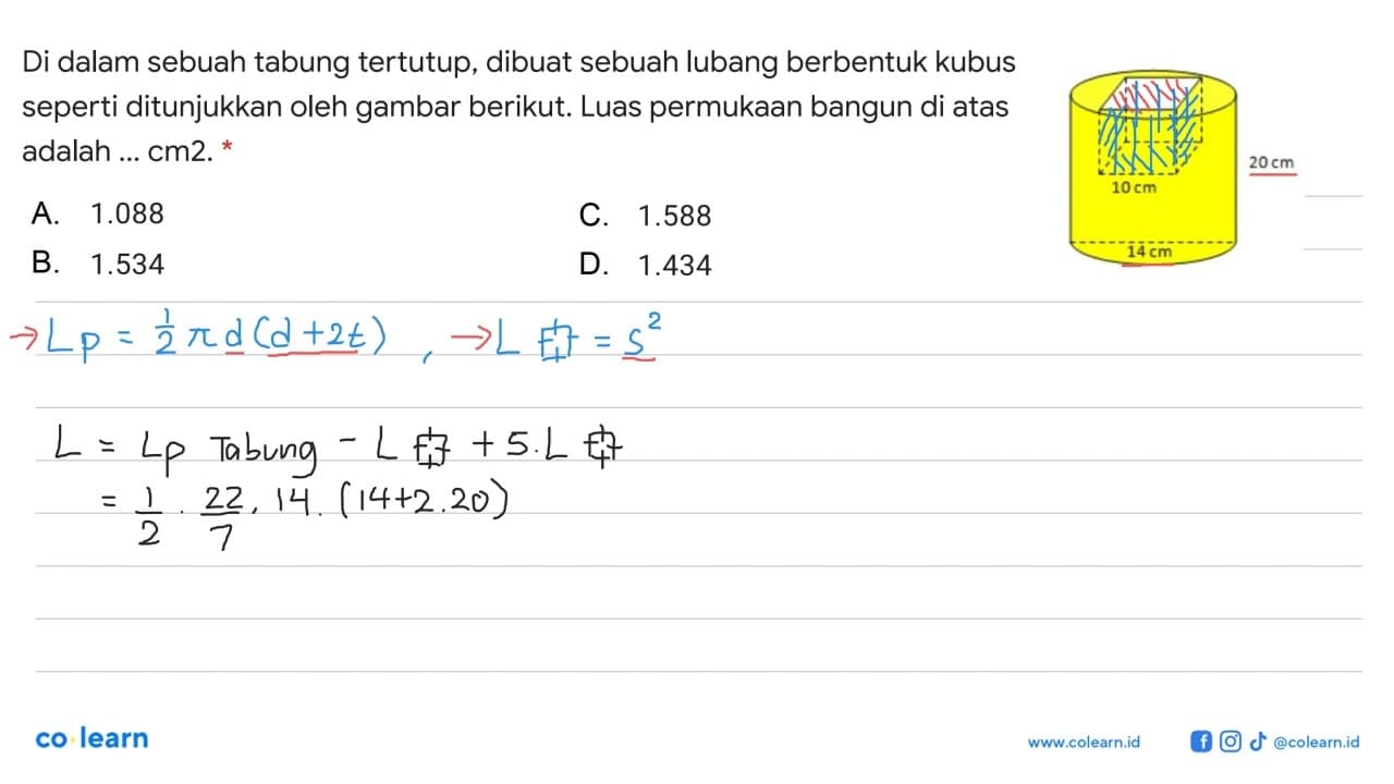 Di dalam sebuah tabung tertutup, dibuat sebuah lubang