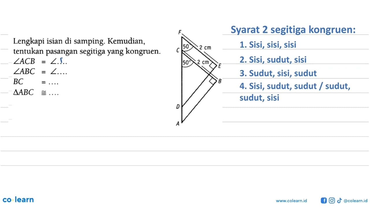 Lengkapi isian di samping. Kemudian, tentukan pasangan