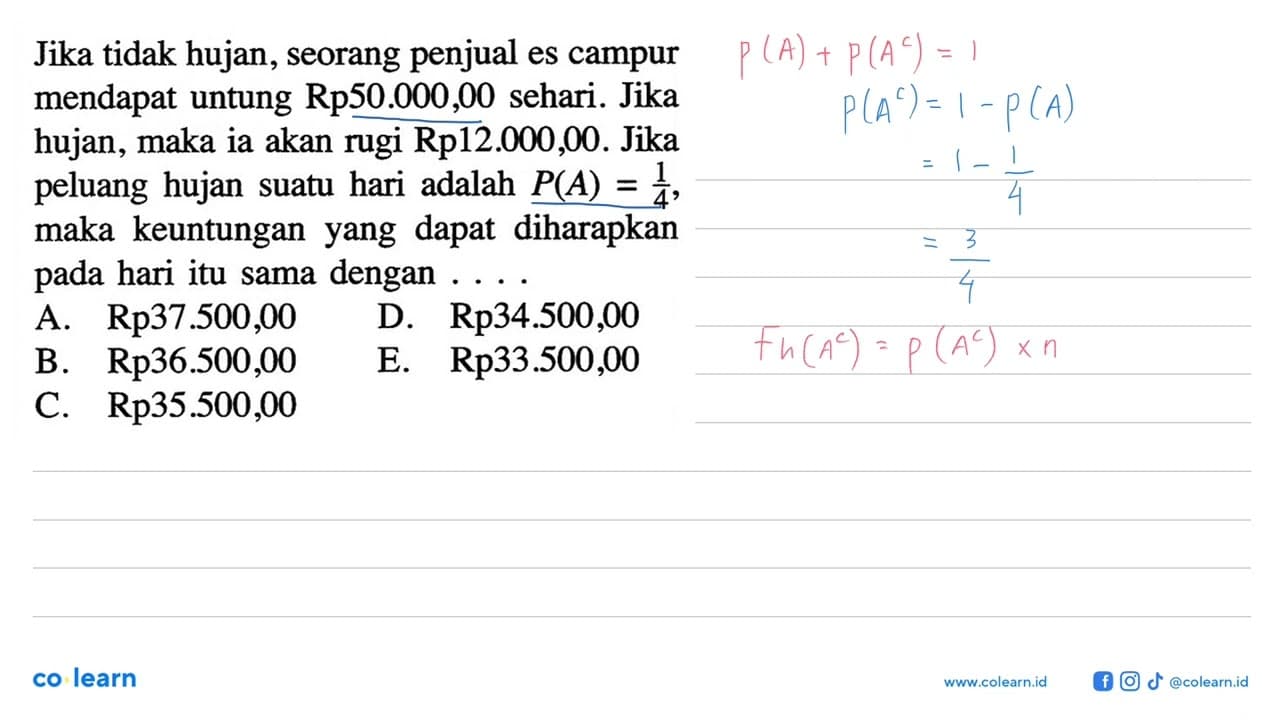 Jika tidak hujan, seorang penjual es campur mendapat untung