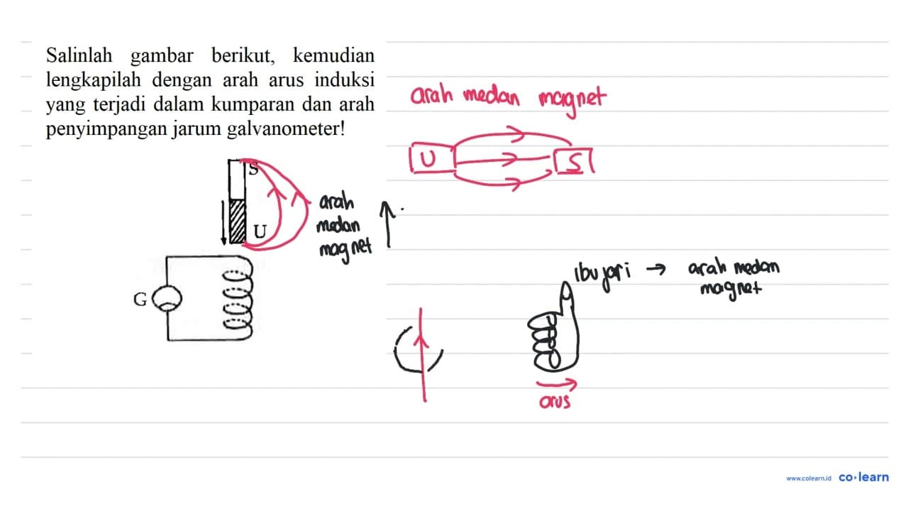 Salinlah gambar berikut, kemudian lengkapilah dengan arah