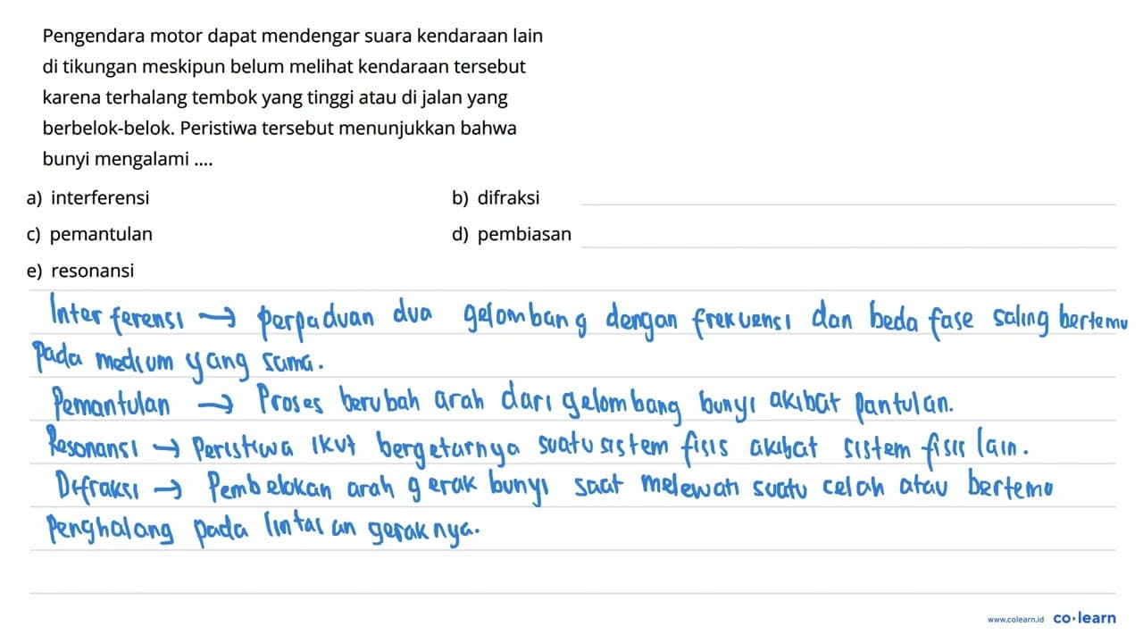 Pengendara motor dapat mendengar suara kendaraan lain di