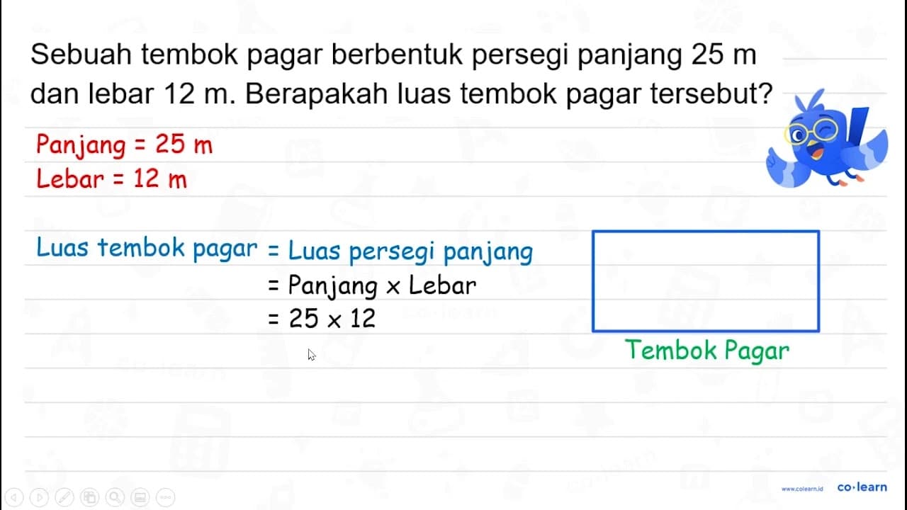 Sebuah tembok pagar berbentuk persegi panjang dengan