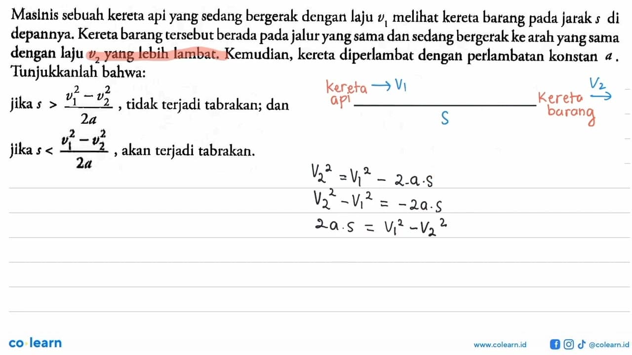 Masinis sebuah kereta api yang sedang bergerak dengan laju