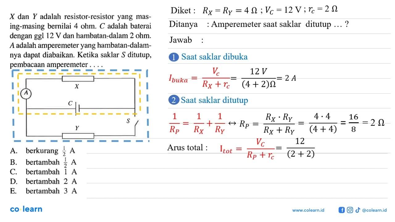 X dan Y adalah resistor-resistor yang masing-masing