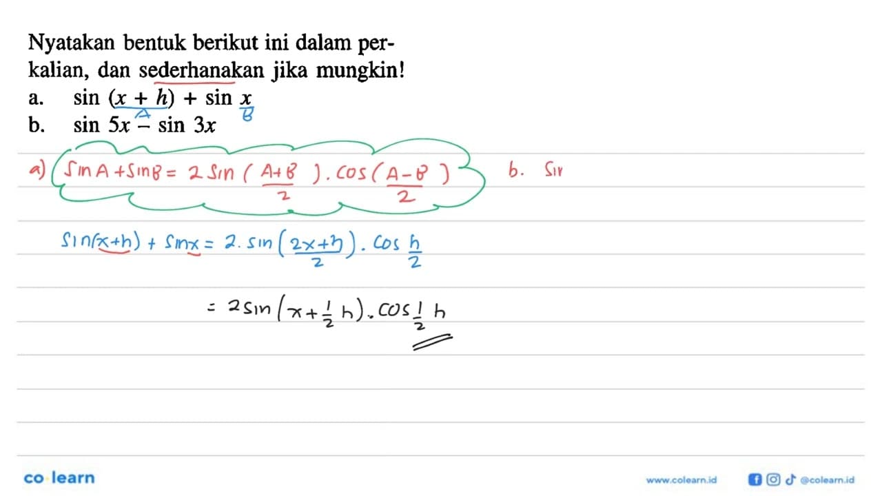 Nyatakan bentuk berikut ini dalam per- kalian, dan