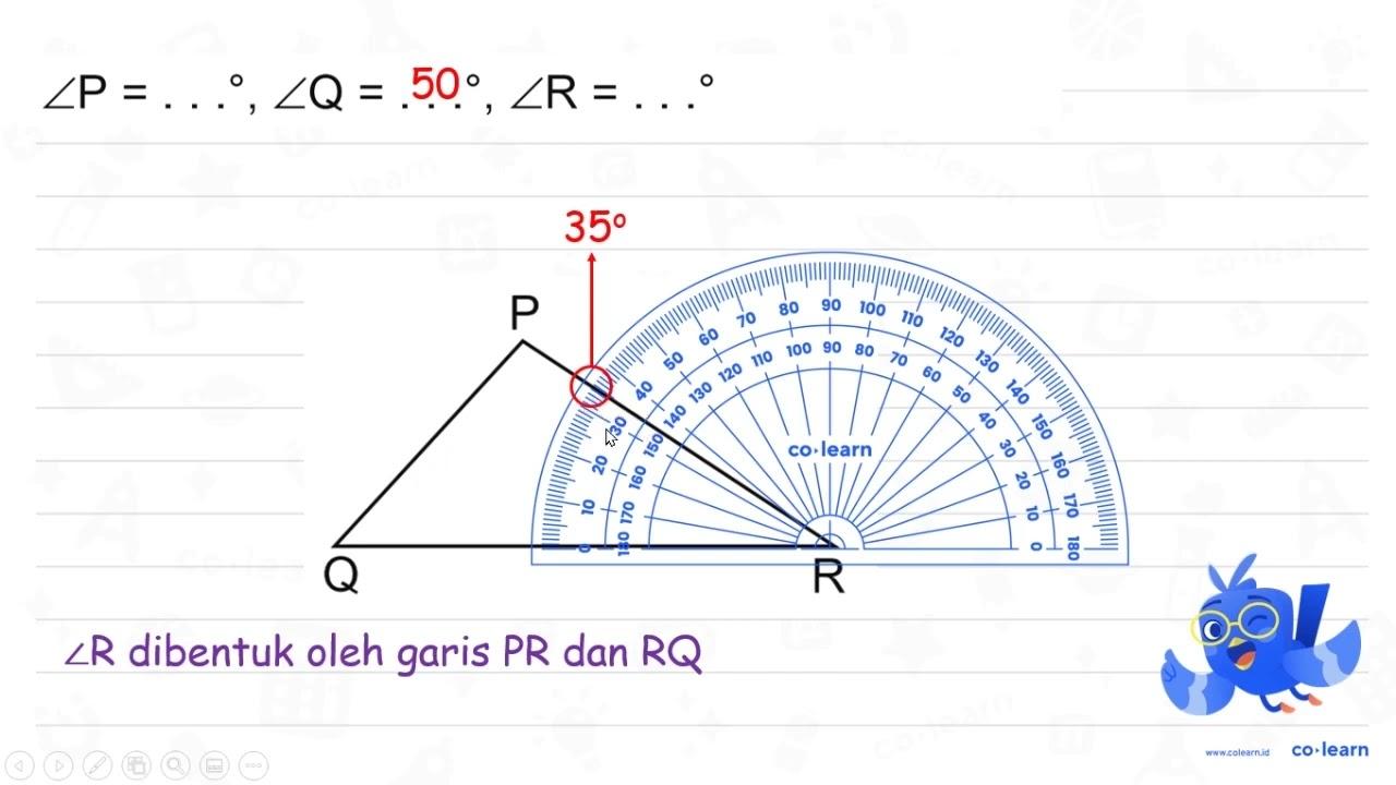 P Q R Gambar di samping berbentuk segitiga tumpul