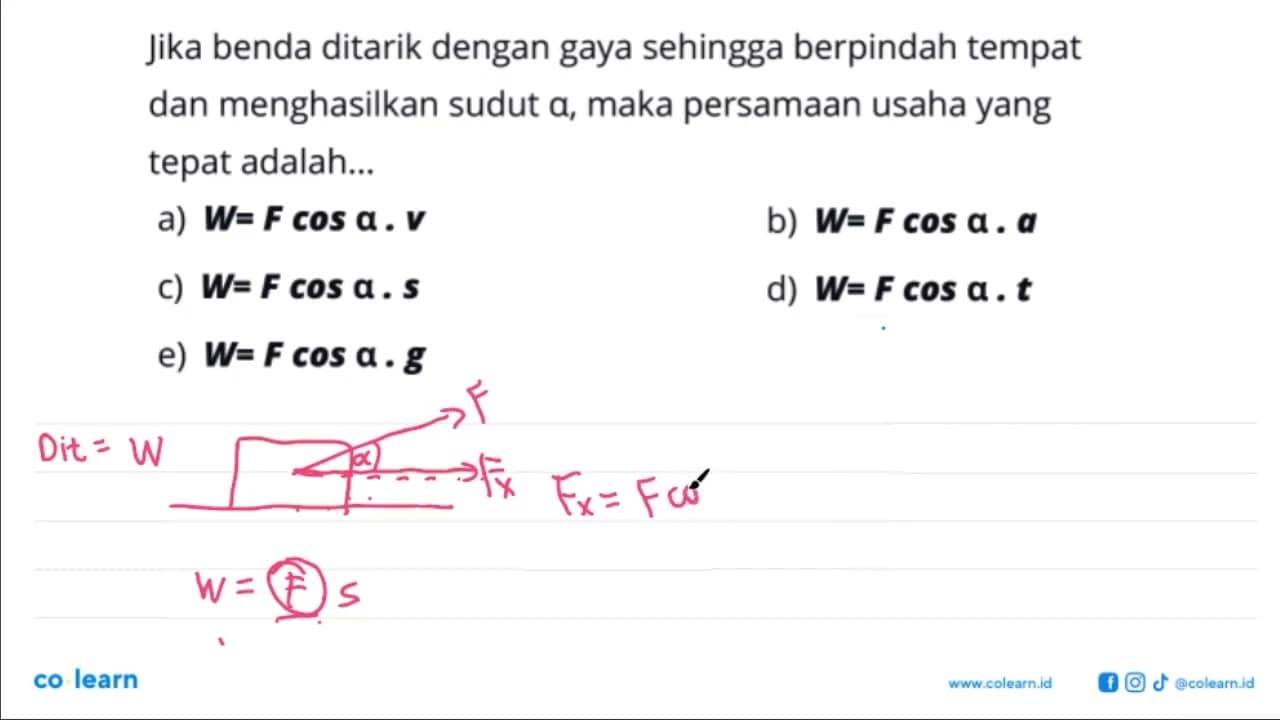 jika benda ditarik dengan gaya sehingga berpindah tempat