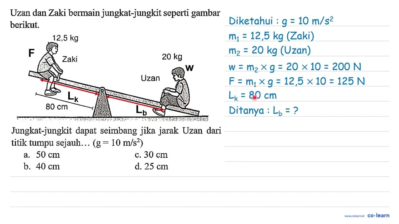 Uzan dan Zaki bermain jungkat-jungkit seperti gambar