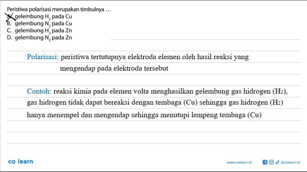 Peristiwa polarisasi merupakan timbulnya ...