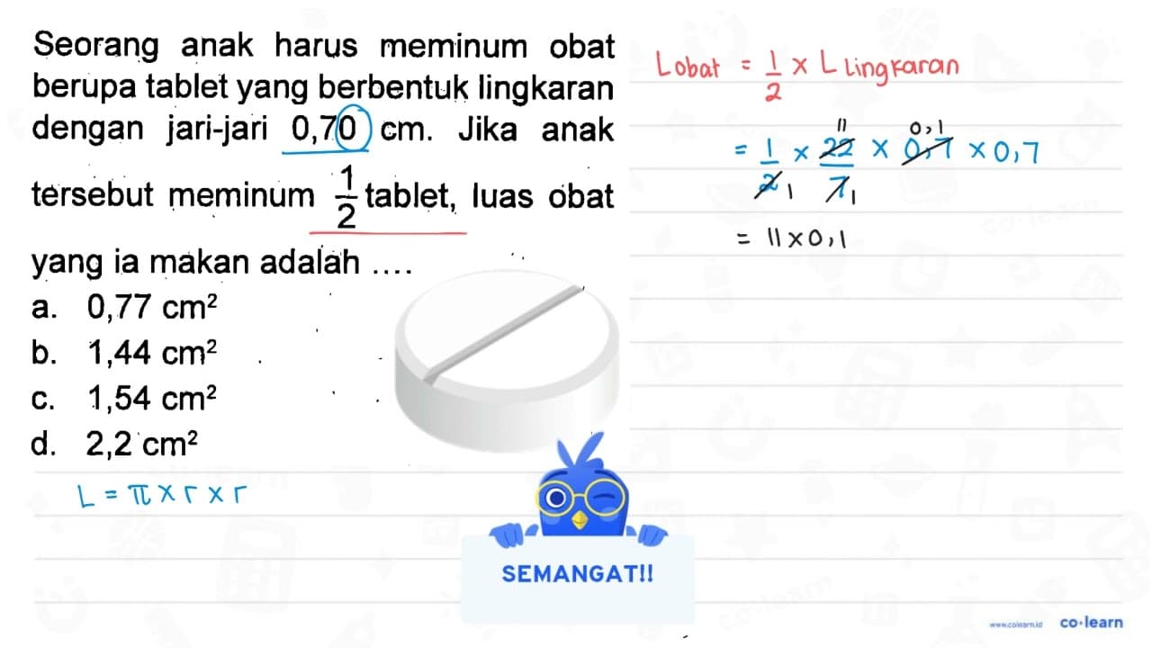 Seorang anak harus meminum obat berupa tablet yang