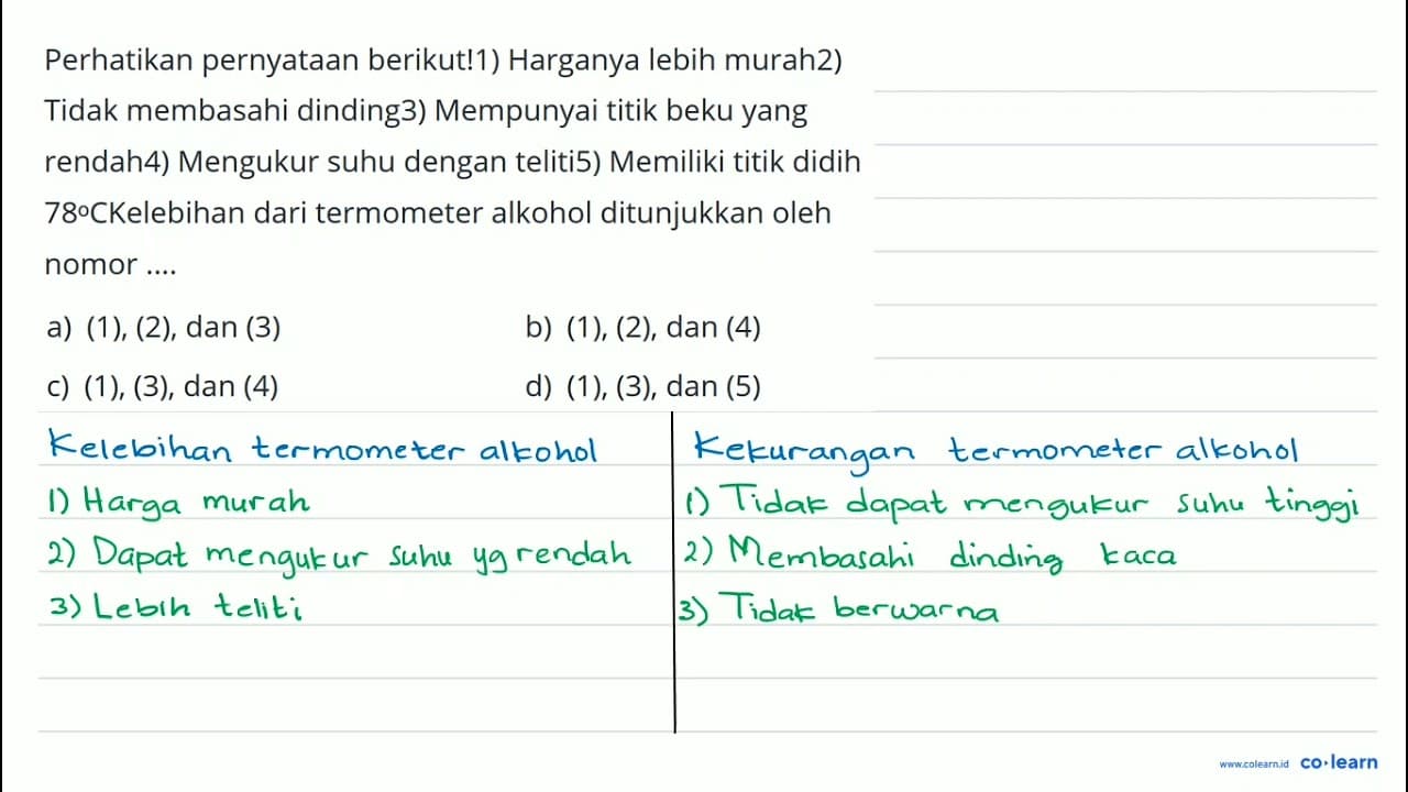 Perhatikan pernyataan berikut!1) Harganya lebih murah2)