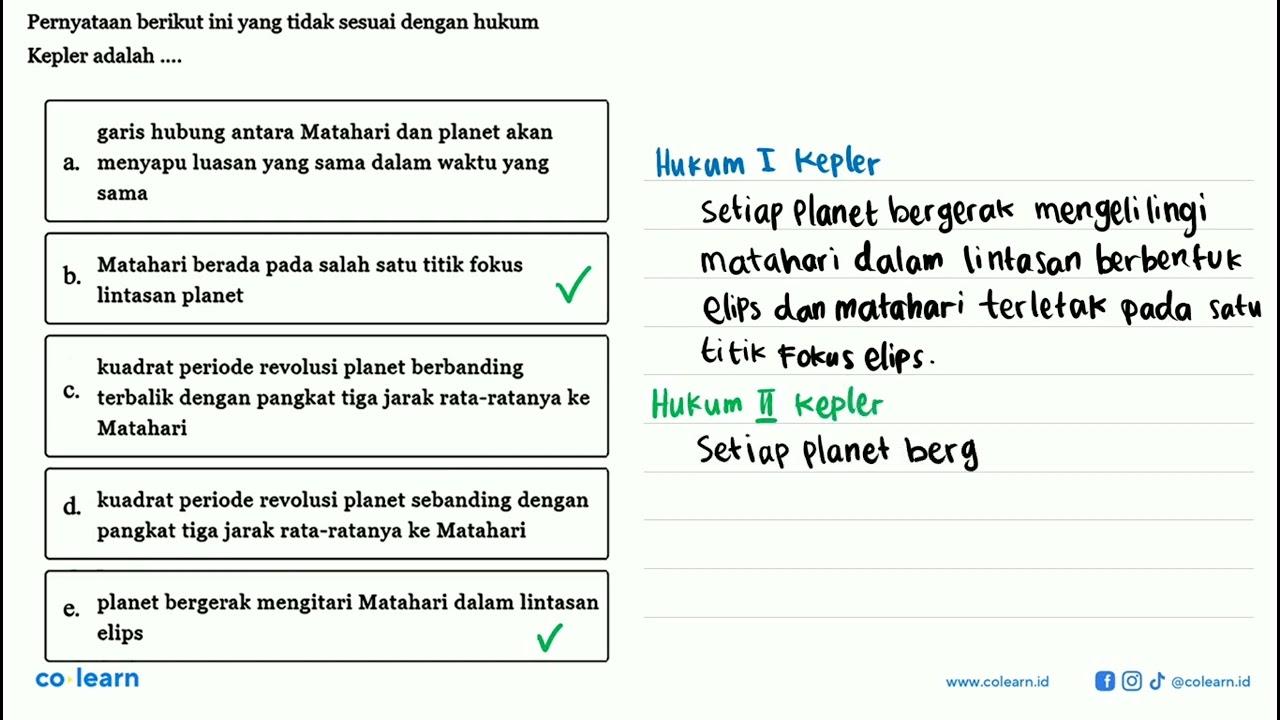 Pernyataan berikut ini yang tidak sesuai dengan hukum