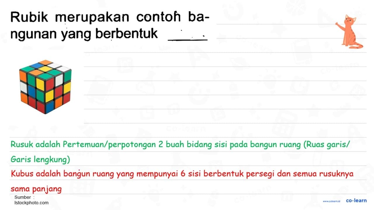 Rubik merupakan contoh bangunan yang berbentuk