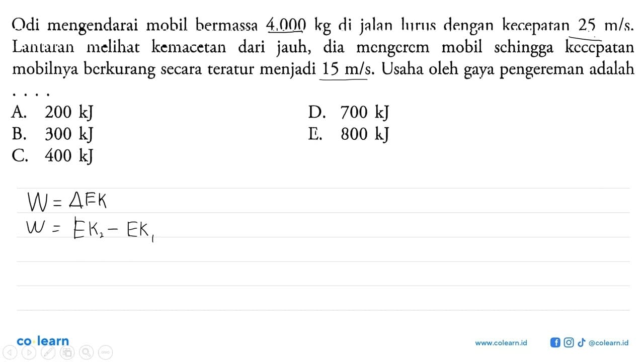 Odi mengendarai mobil bermassa 4.000 kg di jalan lirrus