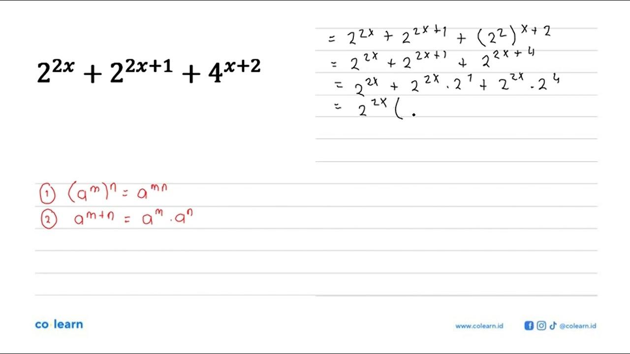 2^(2x)+2^(2x+1)+4^(x+2)