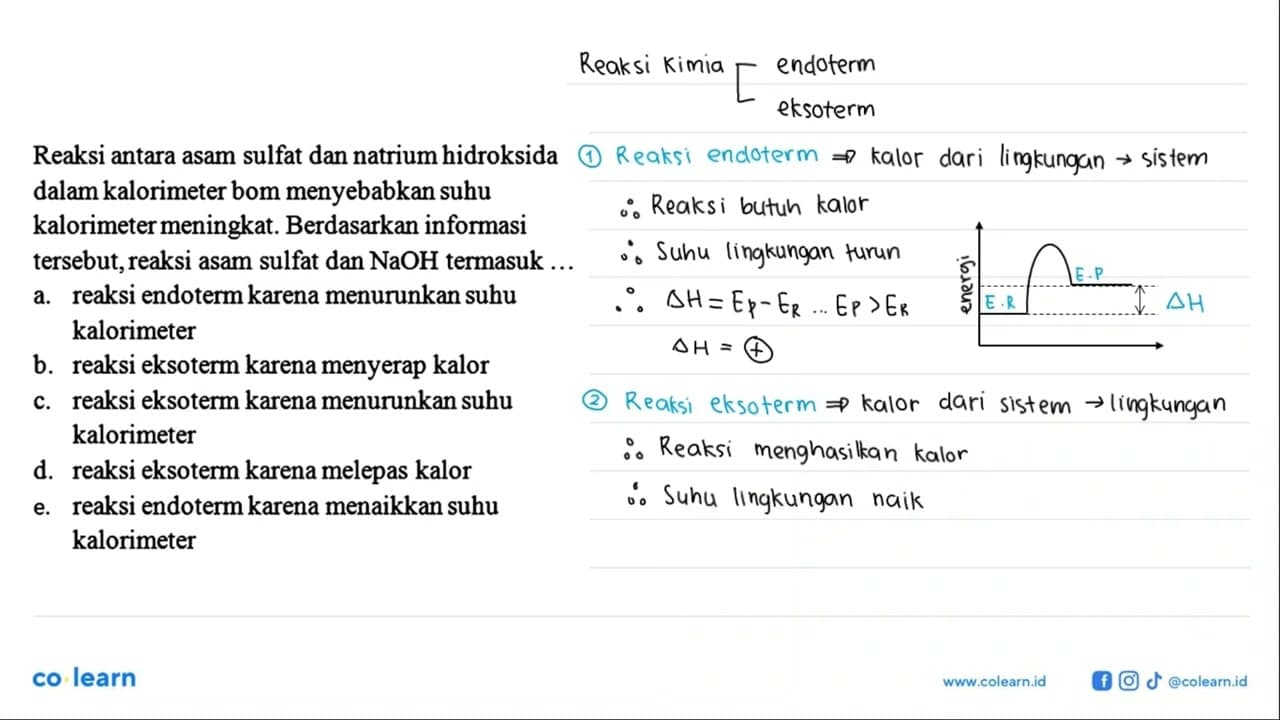 Reaksi antara asam sulfat dan natrium hidroksida dalam