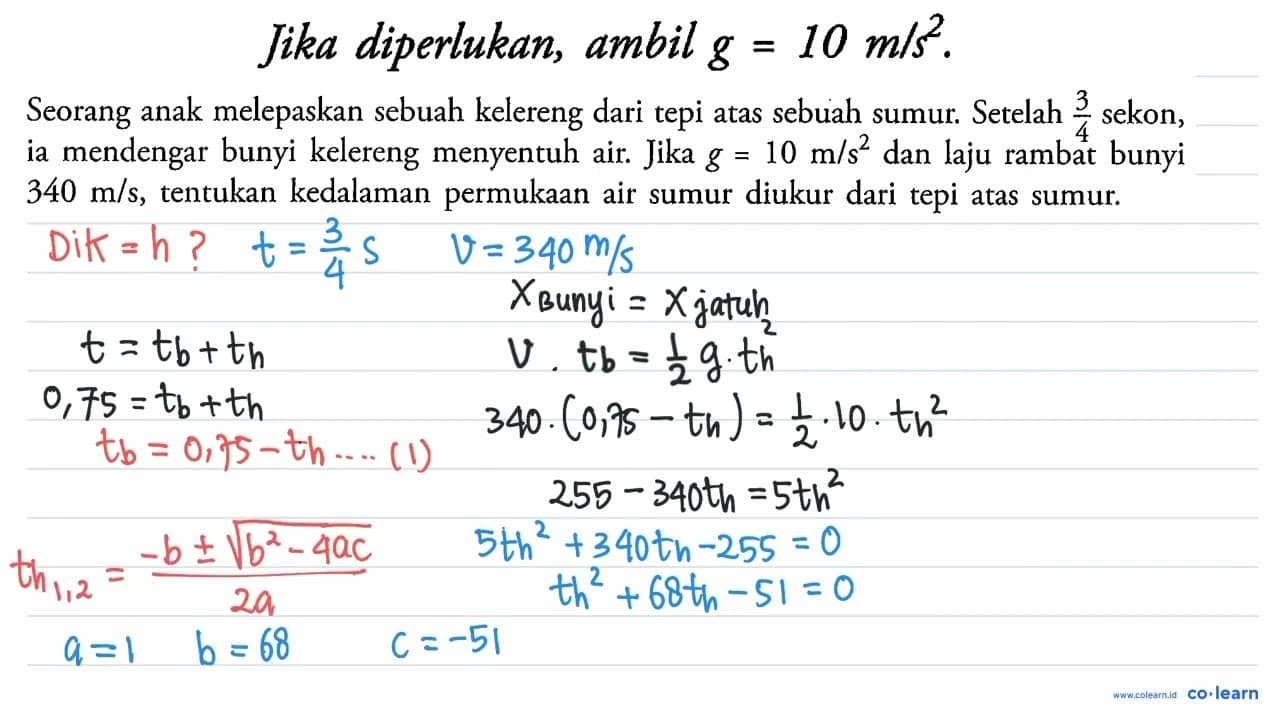 Jika diperlukan, ambil g=10 m / s^(2) . Seorang anak