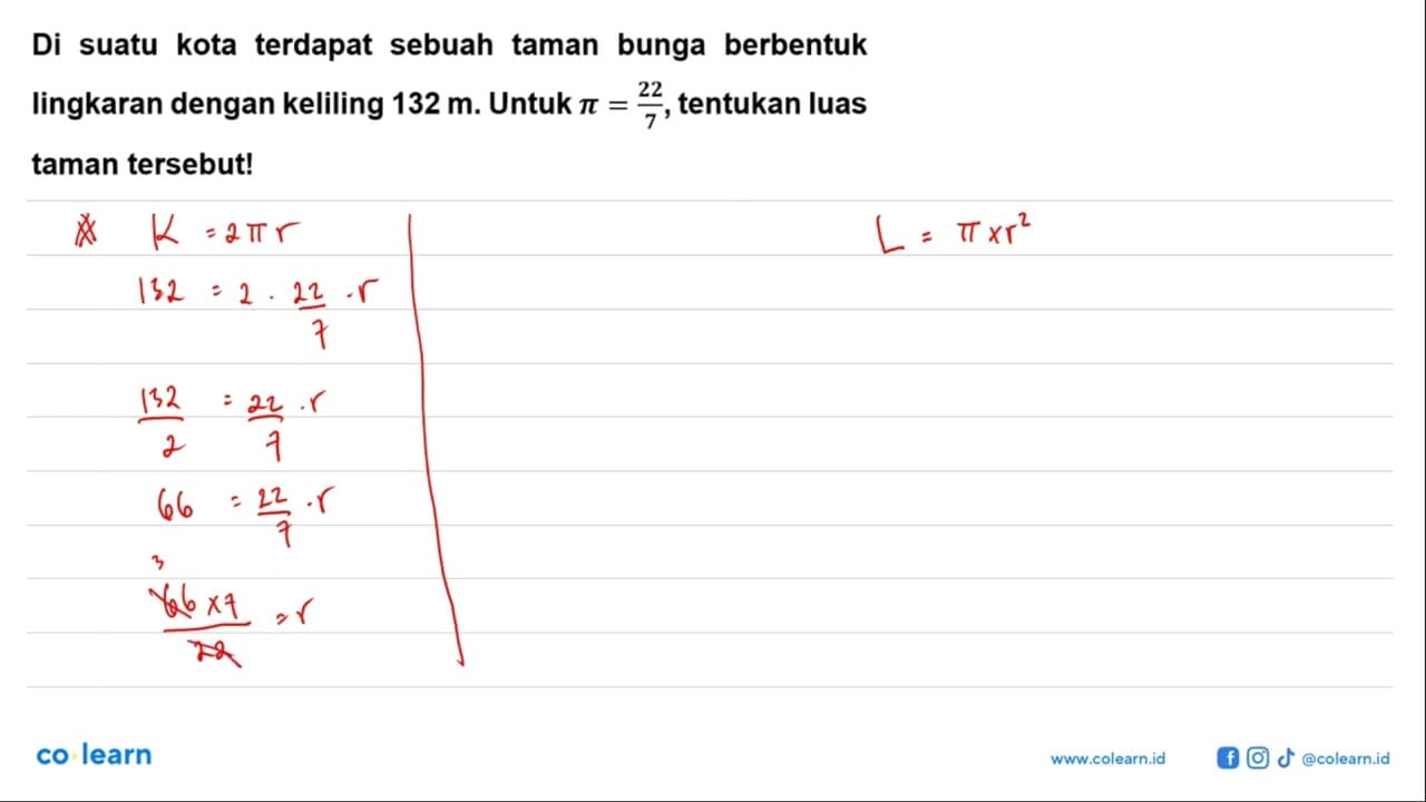 Di suatu kota terdapat sebuah taman bunga berbentuk