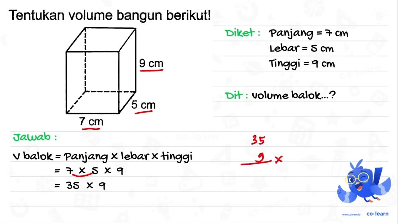 Tentukan volume bangun berikut!