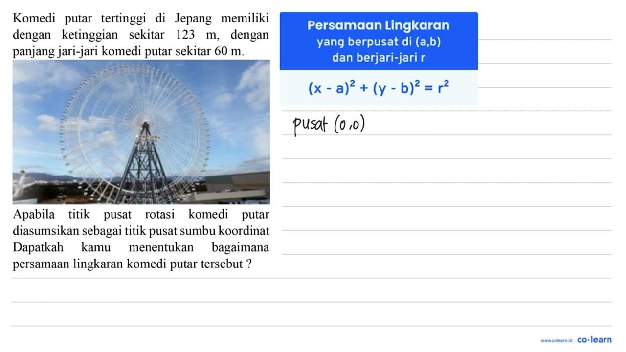 Komedi putar tertinggi di Jepang memiliki dengan ketinggian