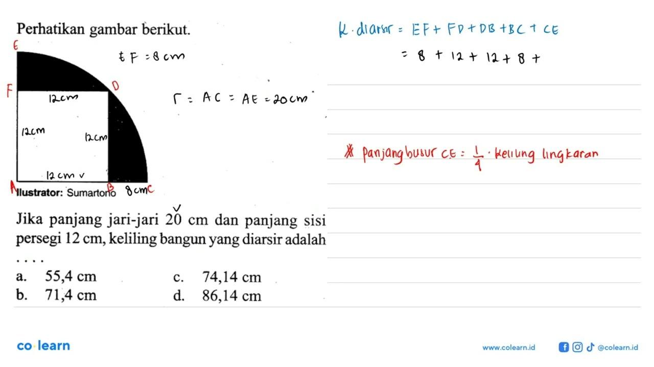 Perhatikan gambar berikut.llustrator: SumartonoJika panjang