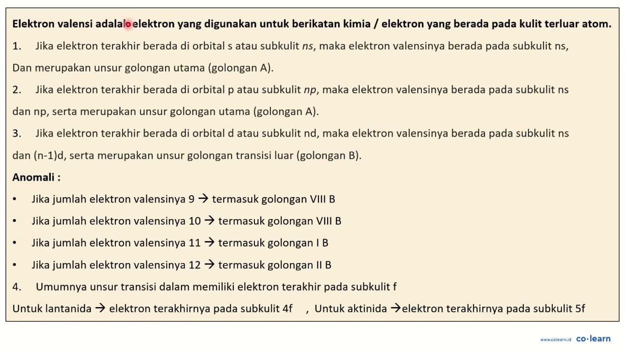 Unsur yang termasuk golongan utama adalah unsur-unsur yang