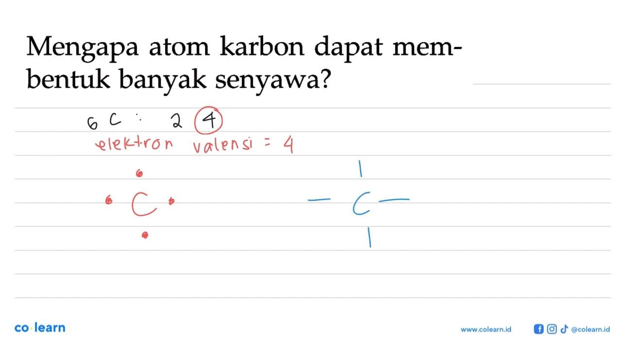 Mengapa atom karbon dapat mem- bentuk banyak senyawa?