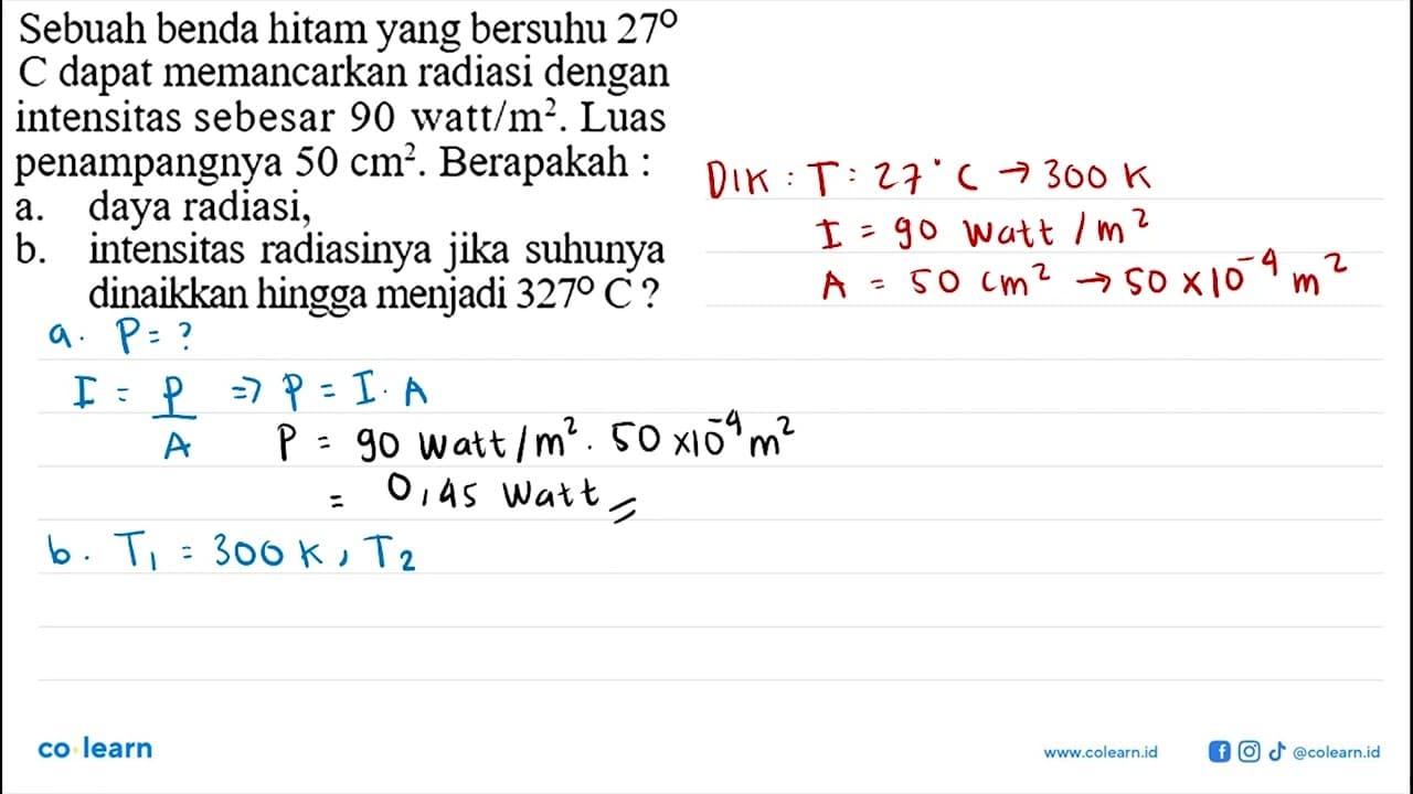 Sebuah benda hitam yang bersuhu 27C dapat memancarkan