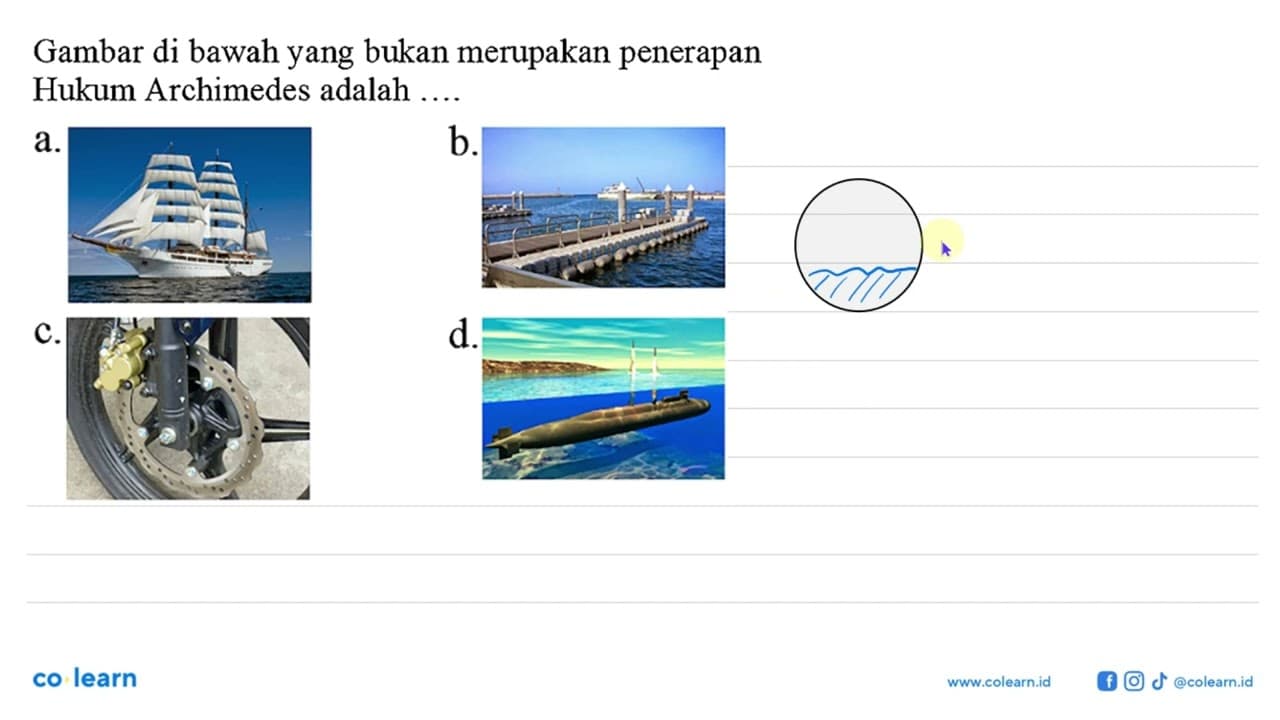 Gambar di bawah yang bukan merupakan penerapan Hukum