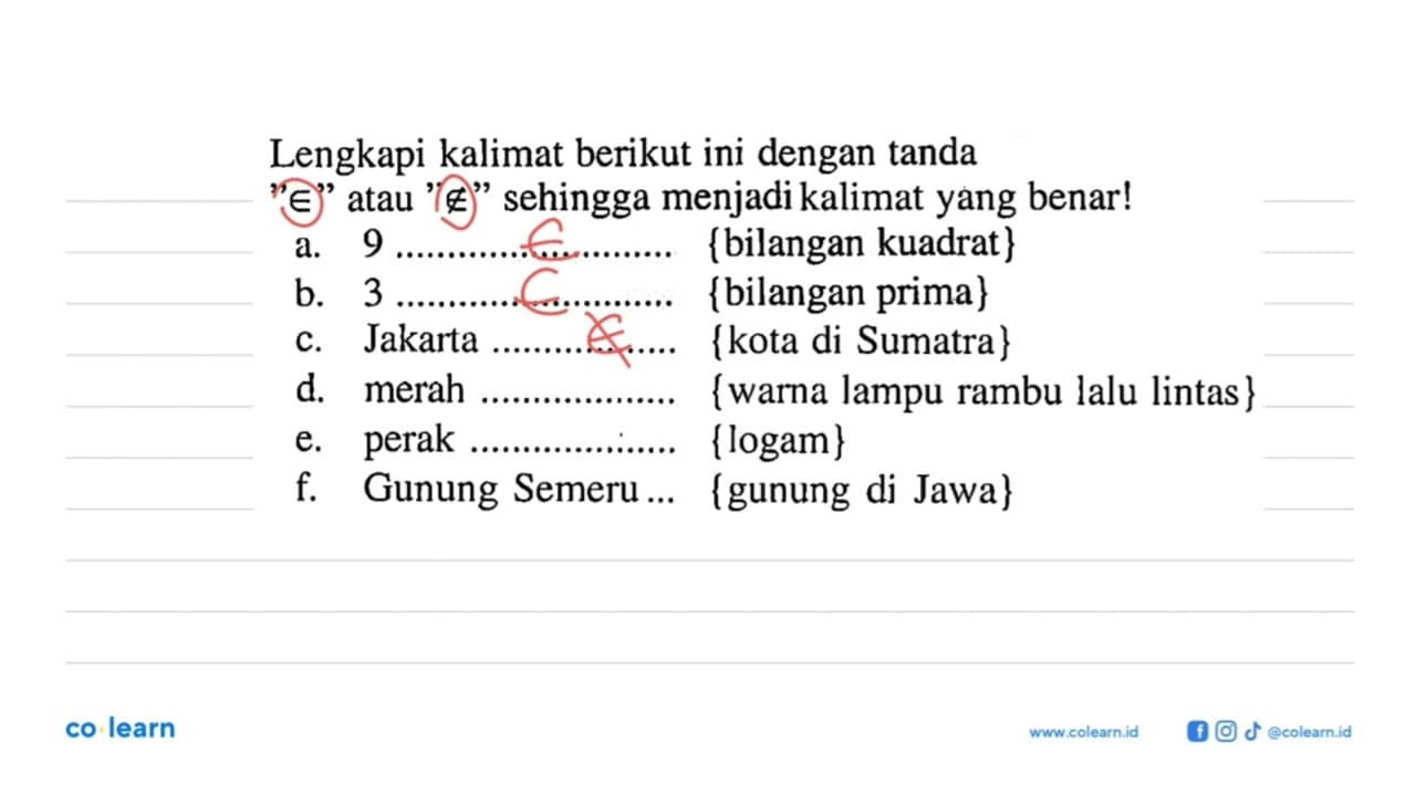 Lengkapi kalimat berikut ini dengan tanda "e" atau