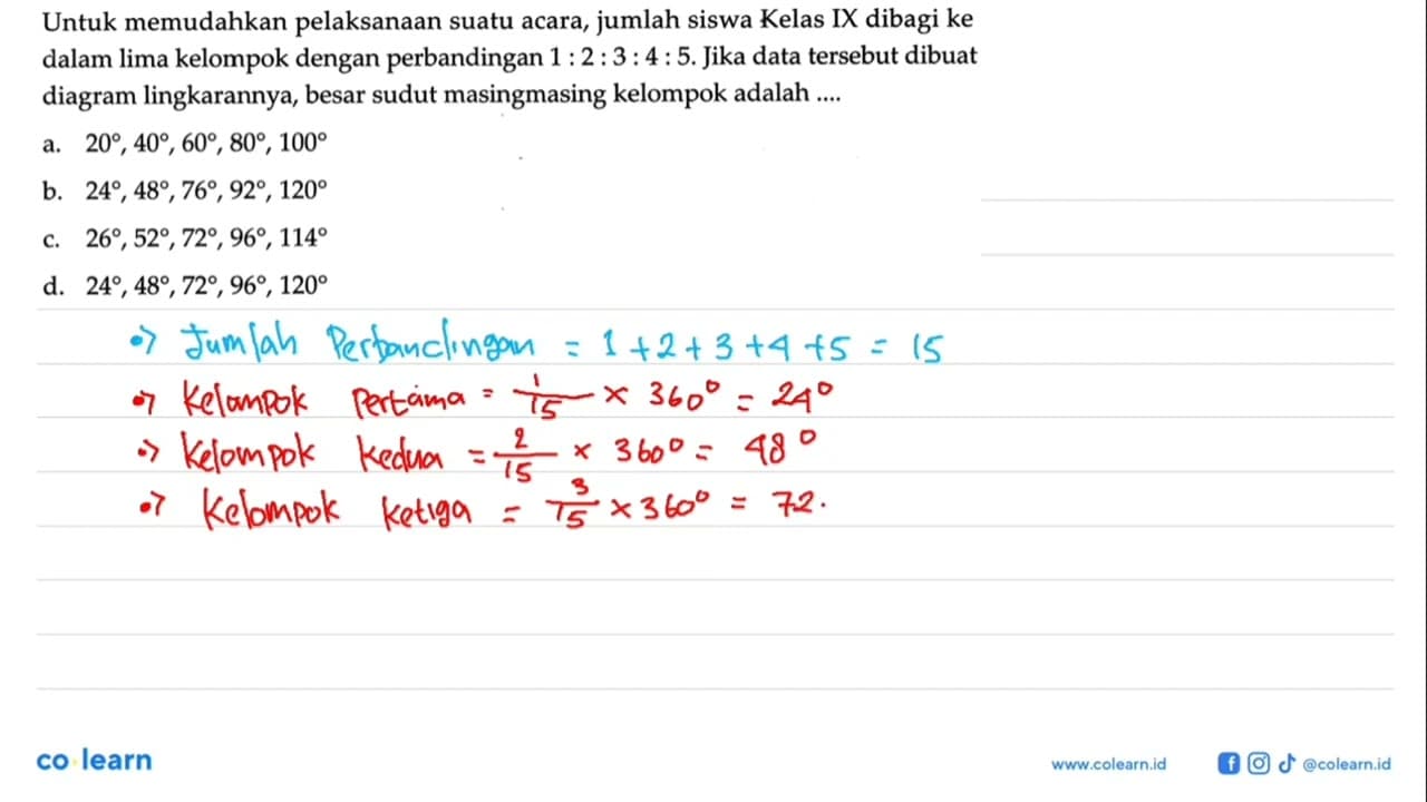 Untuk memudahkan pelaksanaan suatu acara, jumlah siswa