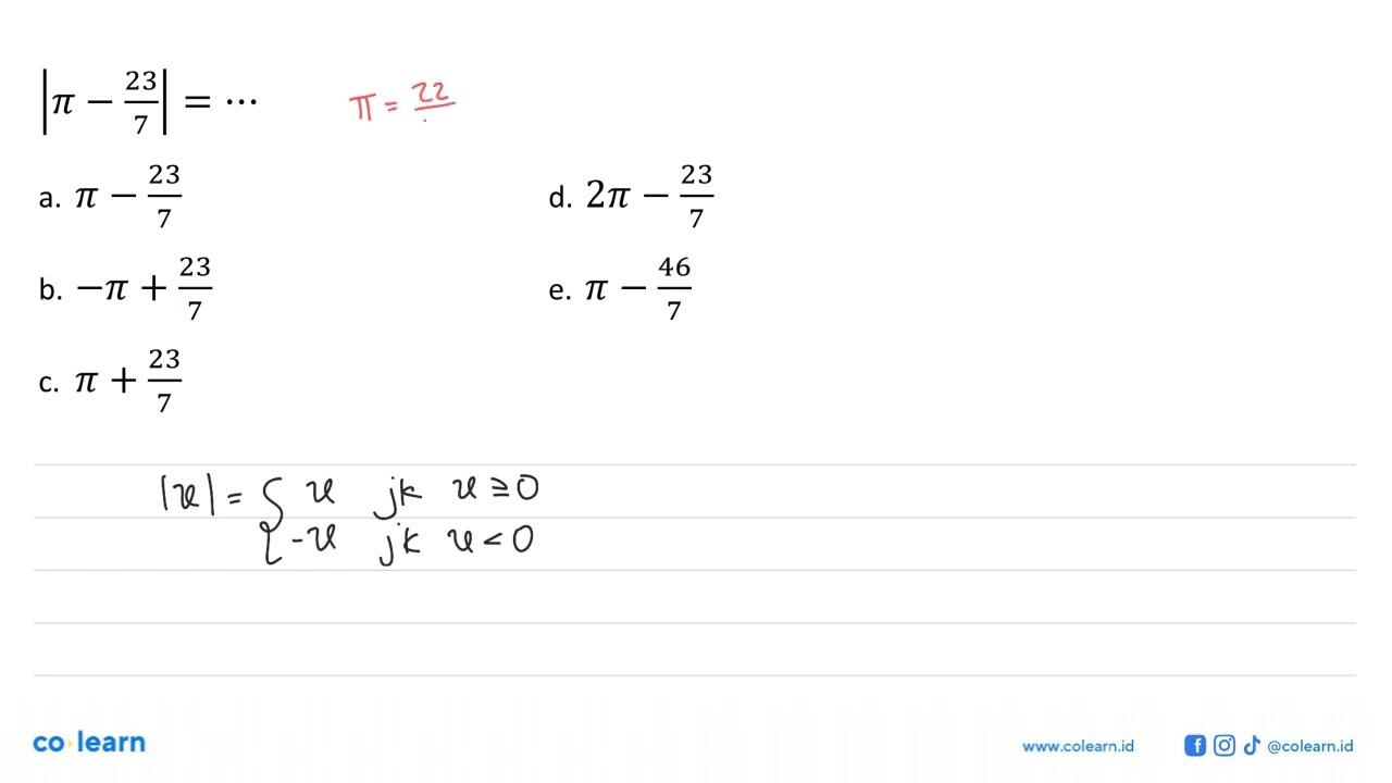 |pi-23/7|=...