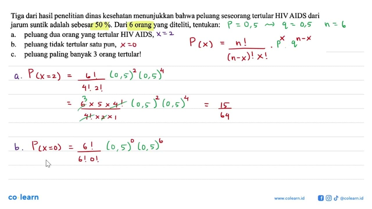 Tiga dari hasil penelitian dinas kesehatan menunjukkan