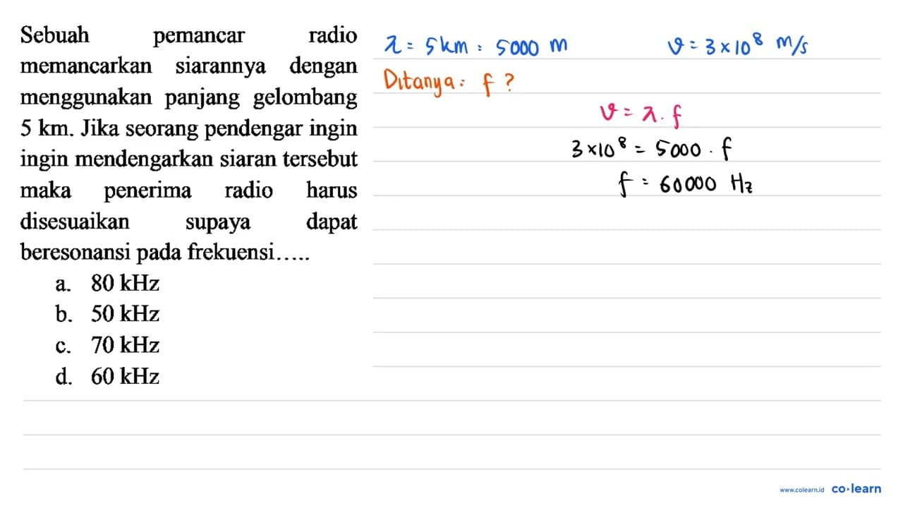 Sebuah pemancar radio memancarkan siarannya dengan