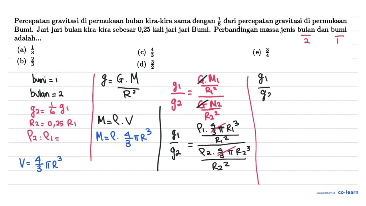 Percepatan gravitasi di permukAn bulan kira-kira sama