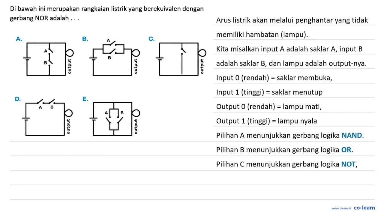 Di bawah ini merupakan rangkaian listrik yang berekuivalen