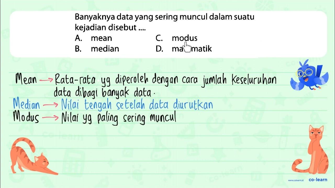 Banyaknya data yang sering muncul dalam suatu kejadian