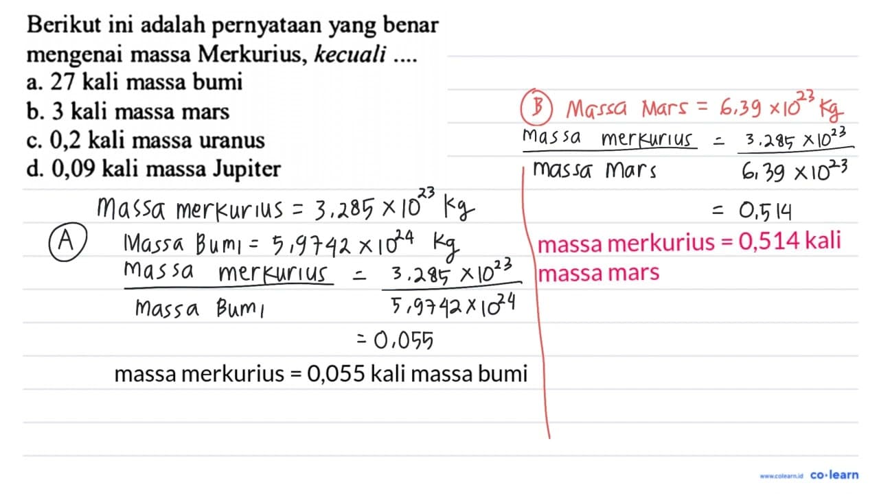 Berikut ini adalah pernyataan yang benar mengenai massa