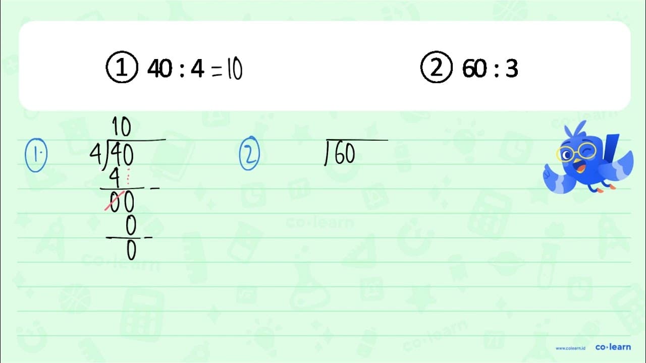 (1) 40: 4 (2) 60: 3