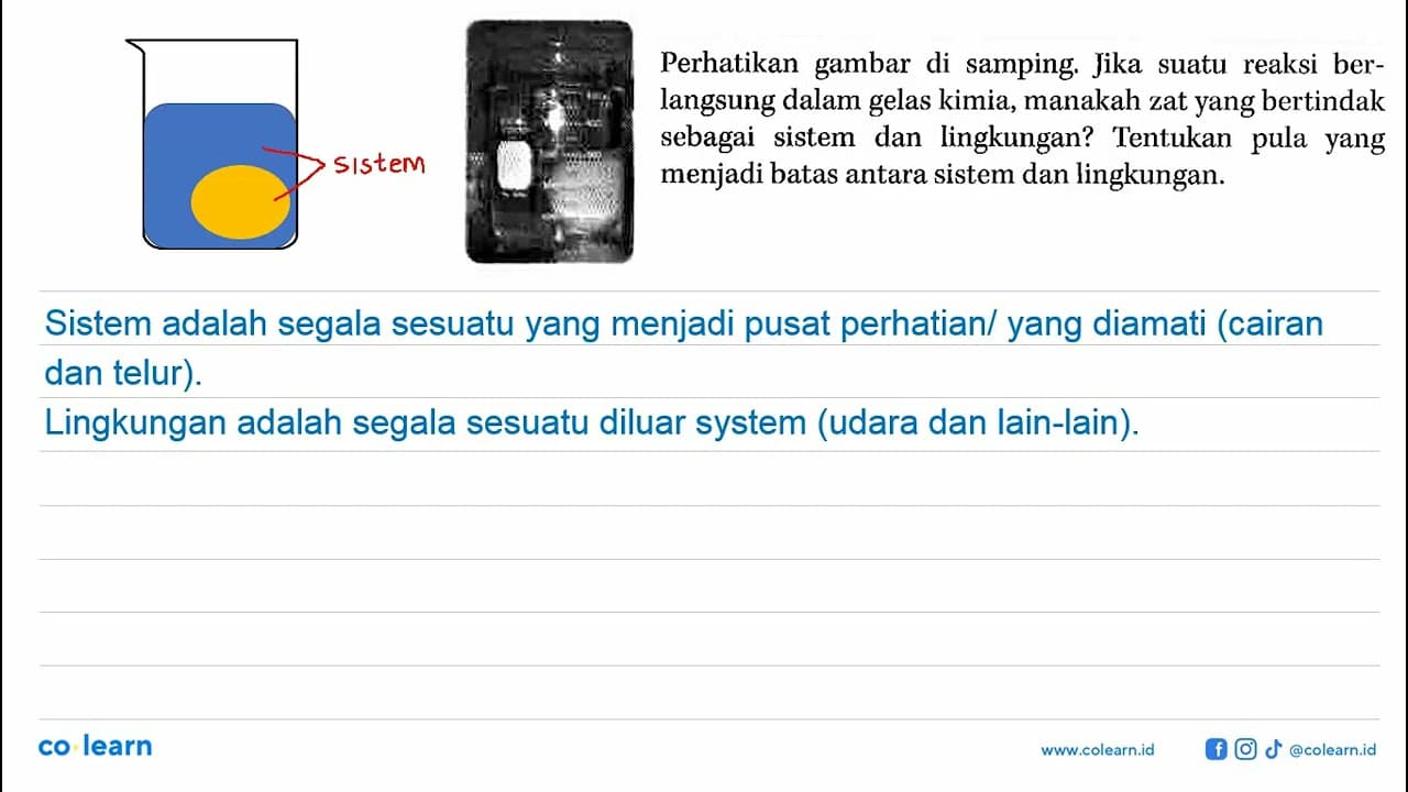 Perhatikan gambar di samping. Jika suatu reaksi berlangsung