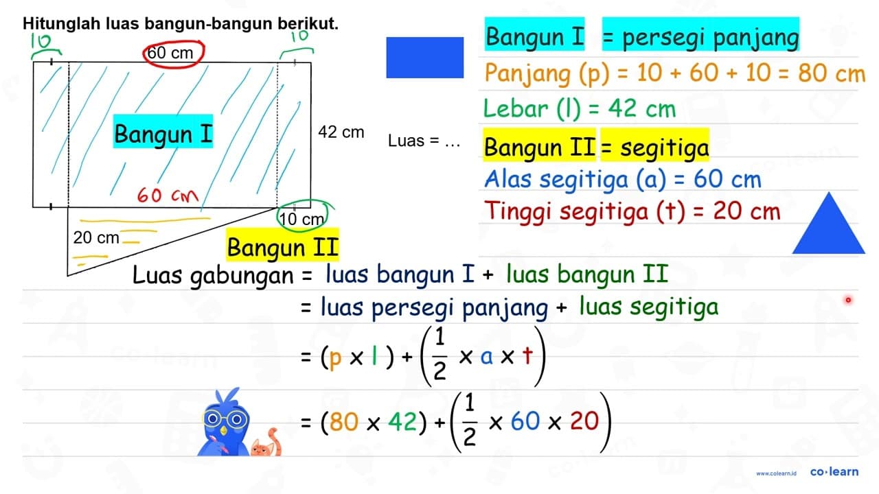 Hitunglah luas bangun-bangun berikut.