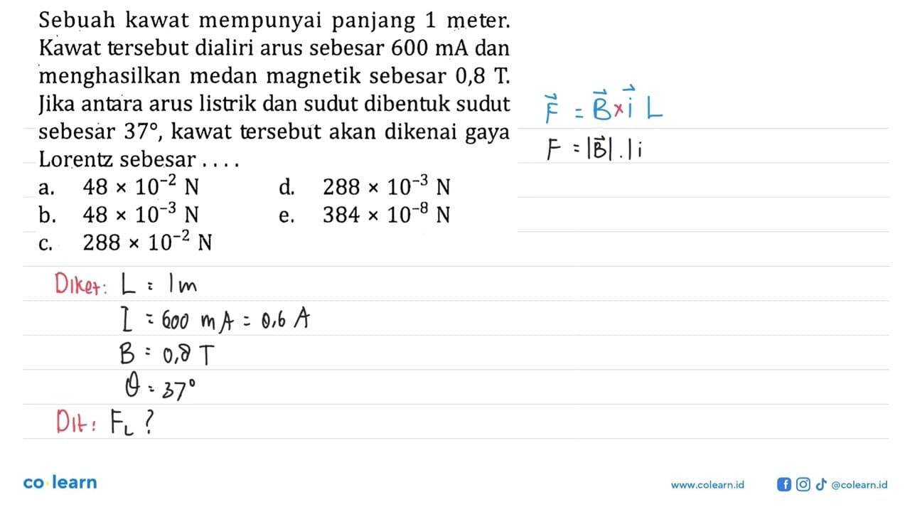 Sebuah kawat mempunyai panjang 1 meter Kawat tersebut