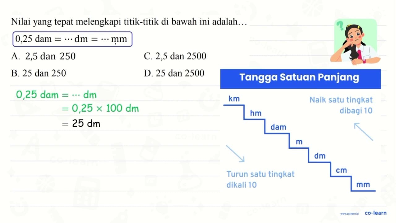 Nilai yang tepat melengkapi titik-titik di bawah ini