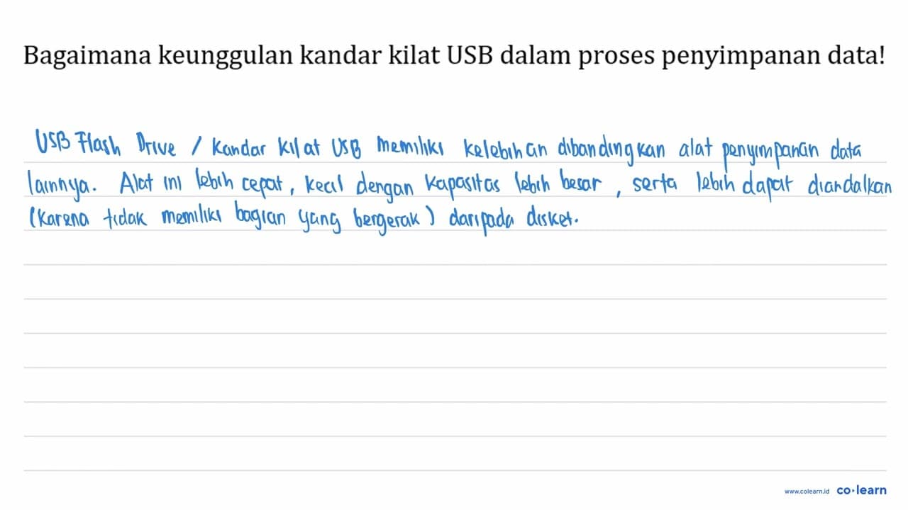 Bagaimana keunggulan kandar kilat USB dalam proses