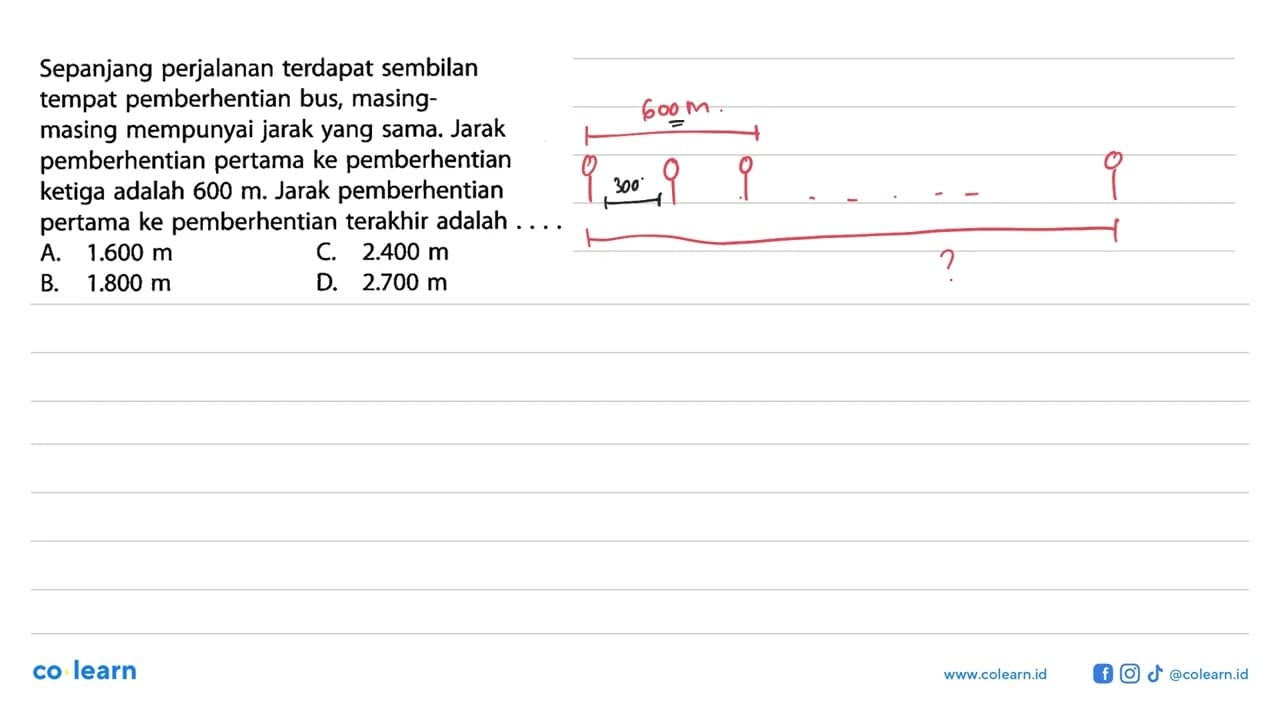 Sepanjang perjalanan terdapat sembilan tempat pemberhentian