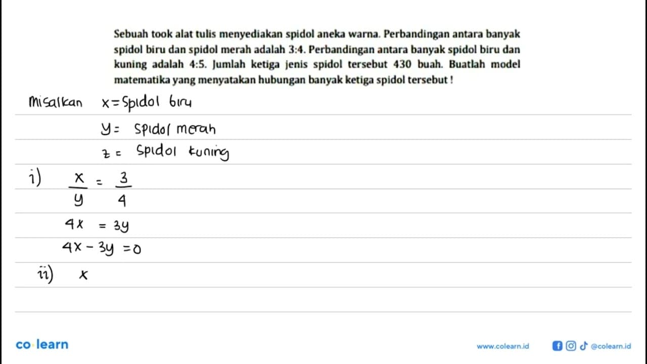 Sebuah tpok alat tulis menyediakan aneka warna Perbandingan