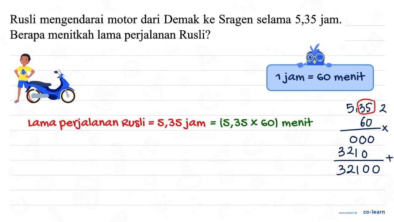 Rusli mengendarai motor dari Demak ke Sragen selama 5,35