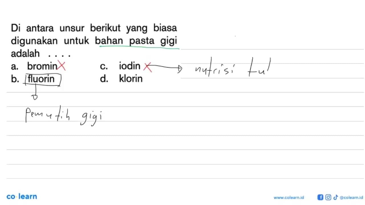 Di antara unsur berikut yang biasa digunakan untuk bahan