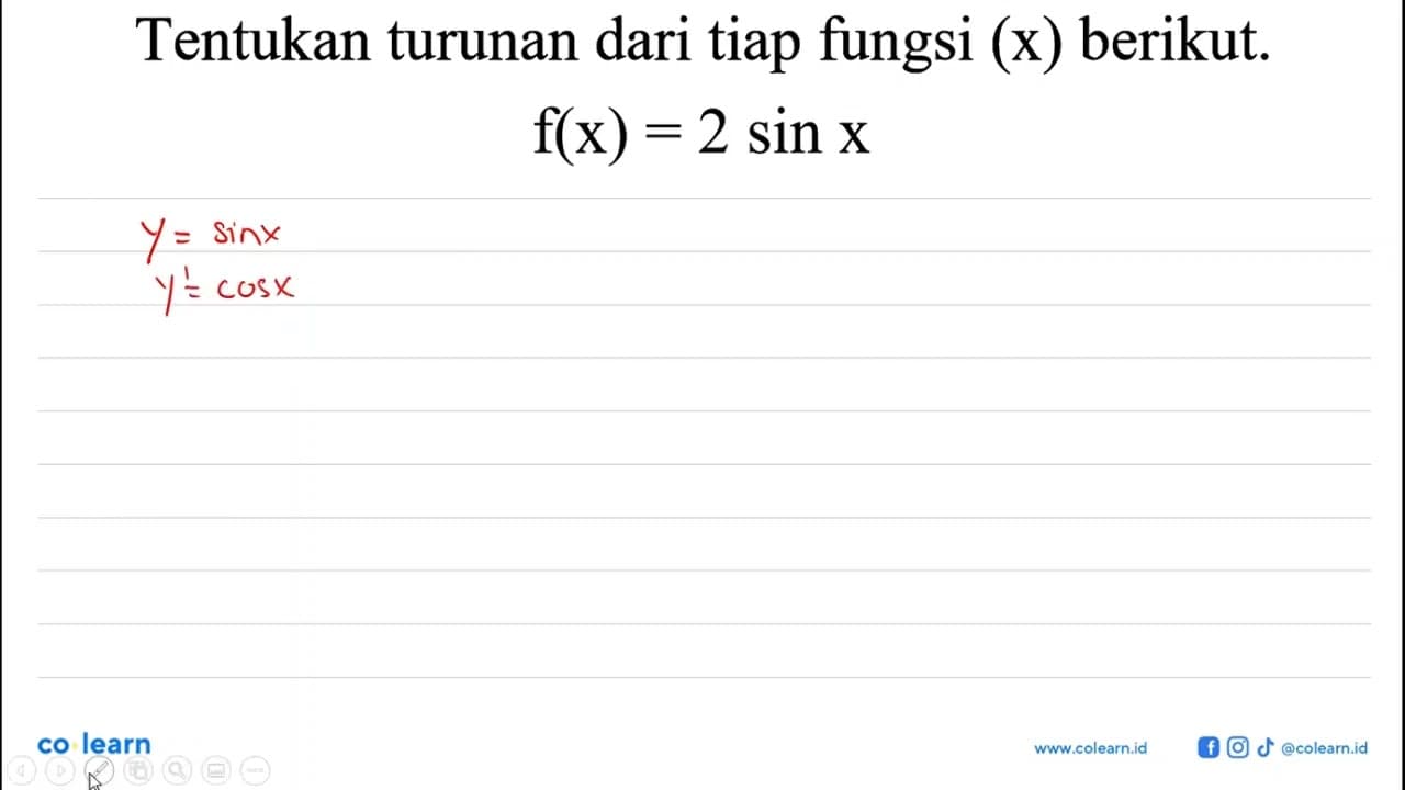 f(x)=2 sin x